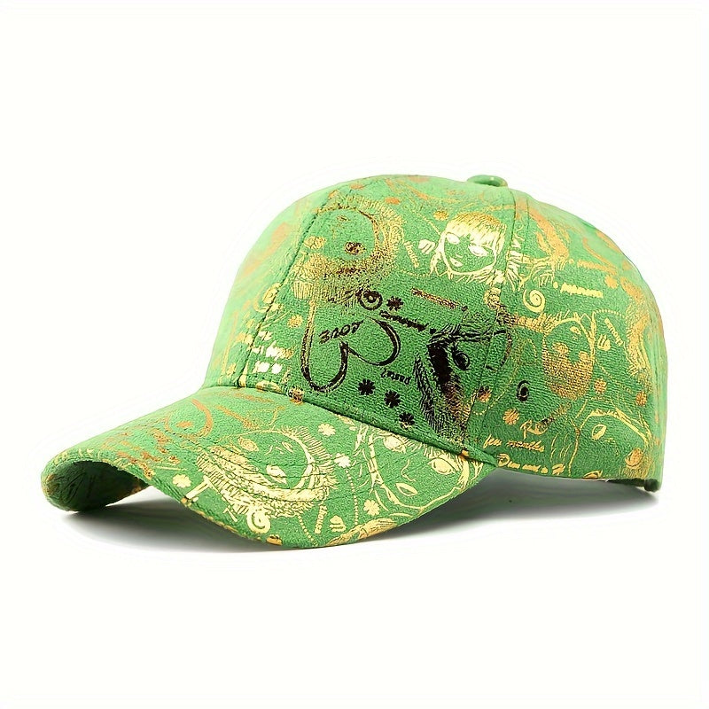 New Graffiti Baseball Caps Golden Stamping Outdoor Hip-hop Joker Cap Street Cool Baseball Hats for men and women Sports Hats Breathable Sun Cap Couple Caps Duckbill Cap