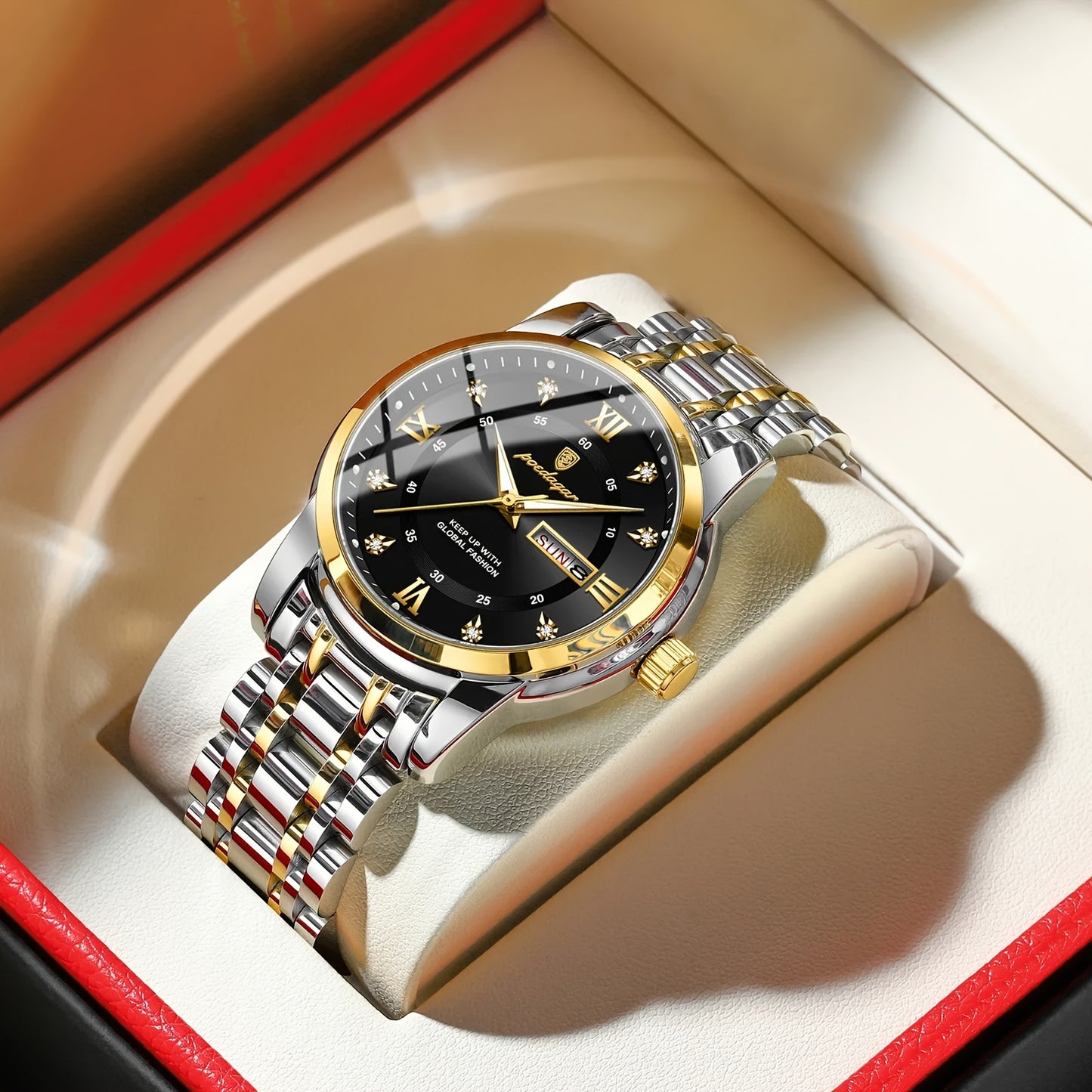 POEDAGAR Luxury Sport Wrist Watch for Man Luminous Date Men'S Watch Quartz Stainless Steel Men'S Watches, Ideal Choice for Gift, Suitable for Women