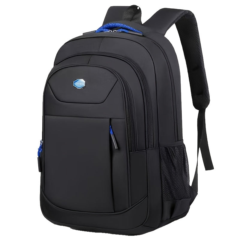 Unisex Large Capacity Business Backpack - Stylish Black Travel & Commuter Bag with Multiple Compartments, Laptop Sleeve, and Adjustable Shoulder Straps for Men and Women, Travel Backpack