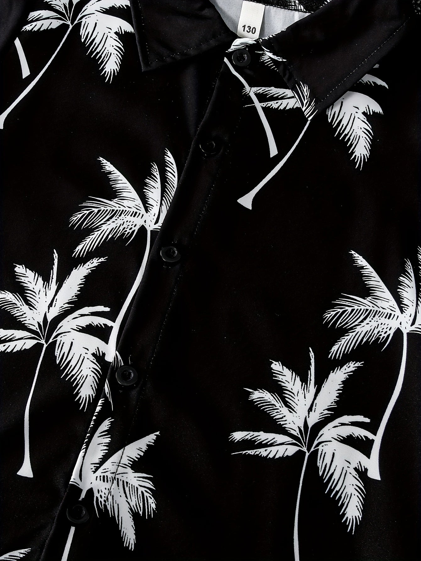 2pcs Boys Casual Coconut Tree Graphic Print Short Sleeve Lapel Shirt & Shorts Set, Comfy Summer Boys Clothing For Daily & Outdoor Wear