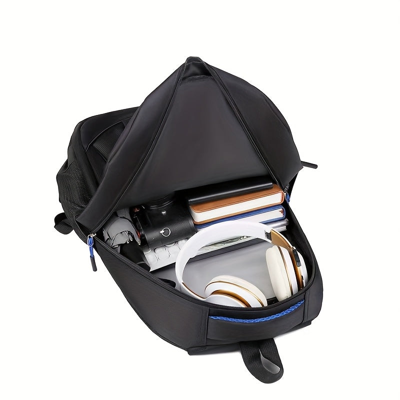 Unisex Large Capacity Business Backpack - Stylish Black Travel & Commuter Bag with Multiple Compartments, Laptop Sleeve, and Adjustable Shoulder Straps for Men and Women, Travel Backpack