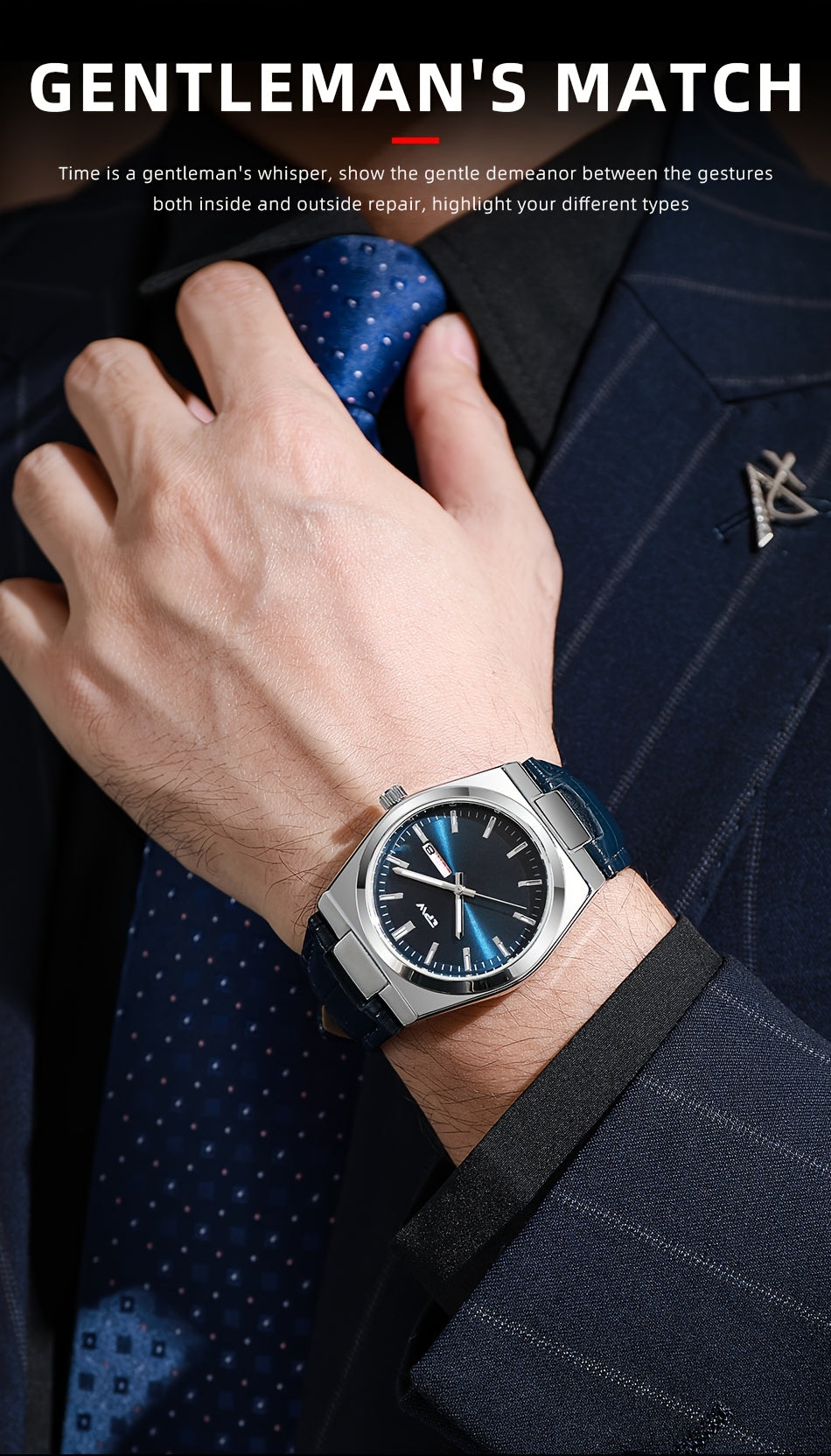 TPW Brand Men's Fashion Luminous Calendar Week Multifunctional Quartz Watch Men's Gifts