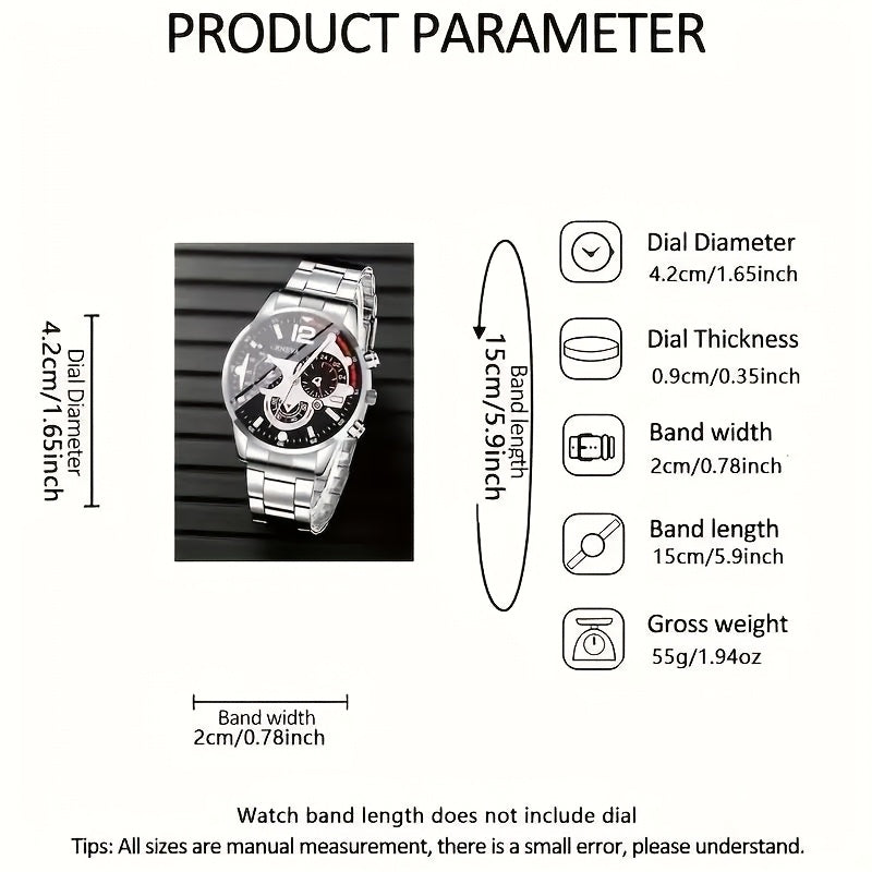 A Stylish And Casual Men's Watch With A Round Dial And Quartz Movement