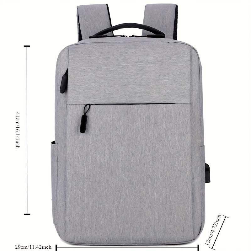Durable Oxford Fabric Backpack with Adjustable Straps, Multiple Compartments & USB Charging Port - Ideal for Travel, Business, Hiking & Outdoor Adventures, Backpack for Travel
