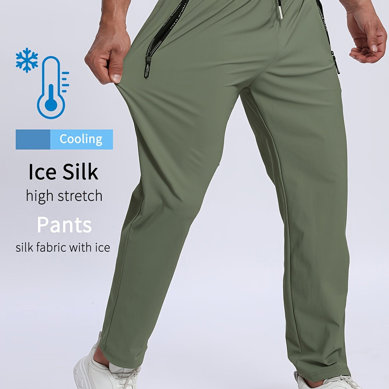 Men's sports trousers that absorb moisture and sweat, keep you dry and breathable, with pockets and drawstrings, zipper details, soft and comfortable soft-touch Men's jogging pants, lightweight and durable sports trousers, cl
