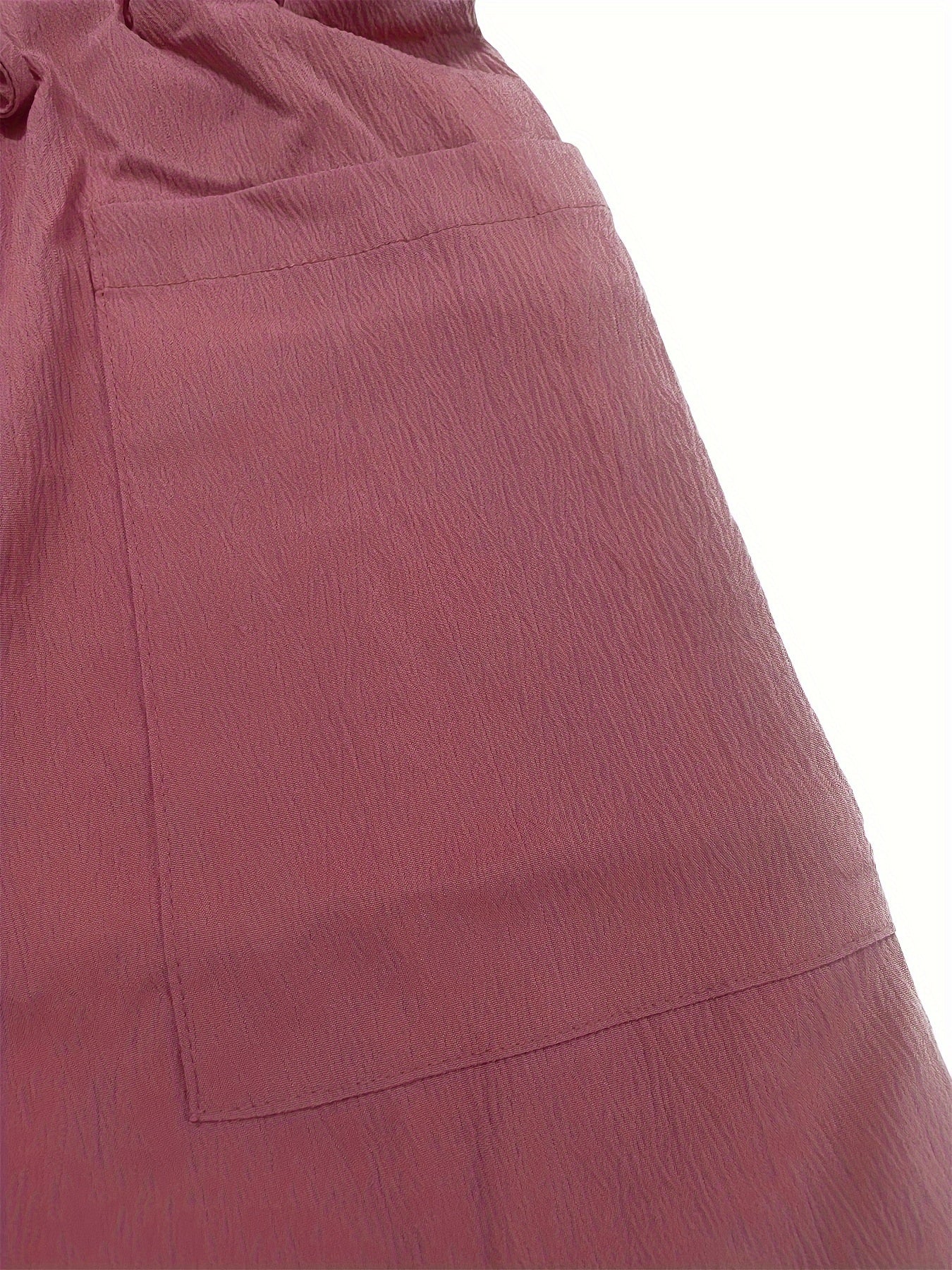 Women's Beige Cargo Shorts - Casual & Stylish, Solid Color with Drawstring Waist and Pockets, Polyester Blend, Machine Washable, All-Season Comfort