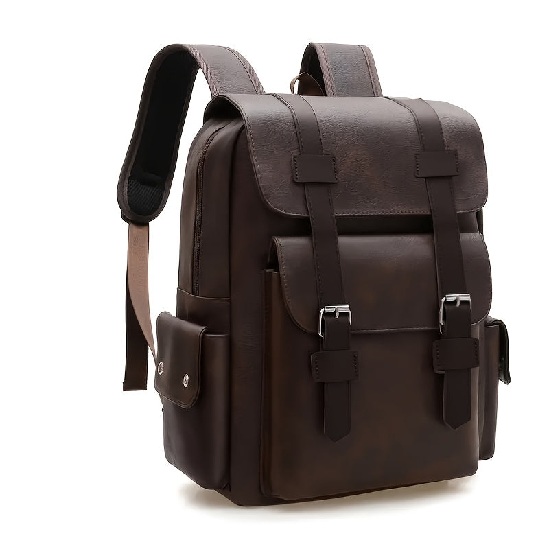 Unisex Large Capacity Backpack with Multiple Pockets, Business Casual Travel Commuter Neutral Style Dual Shoulder Bag for and Laptop