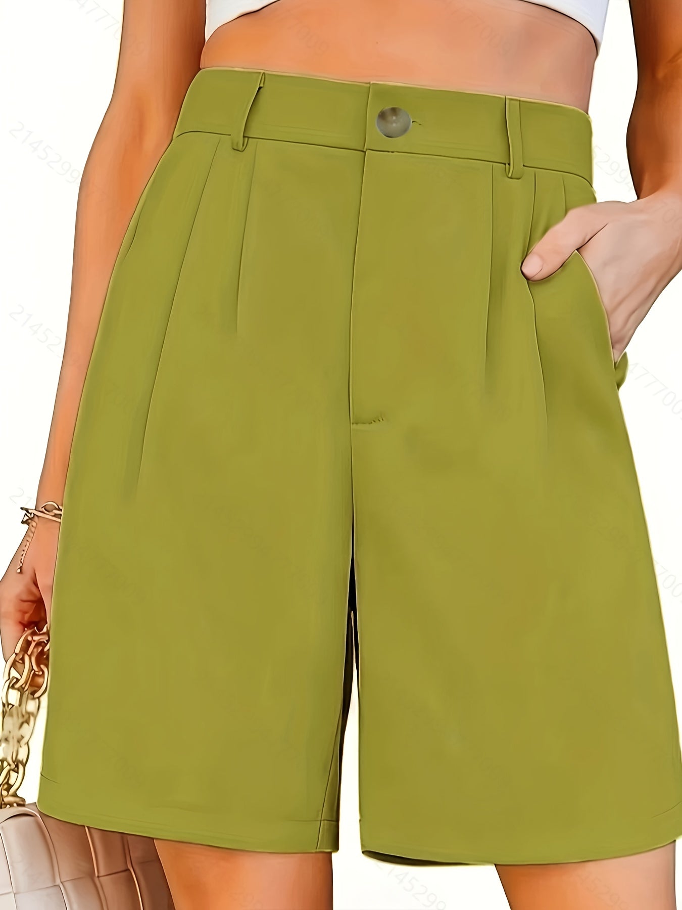 Elegant High-Waisted Summer Shorts for Women