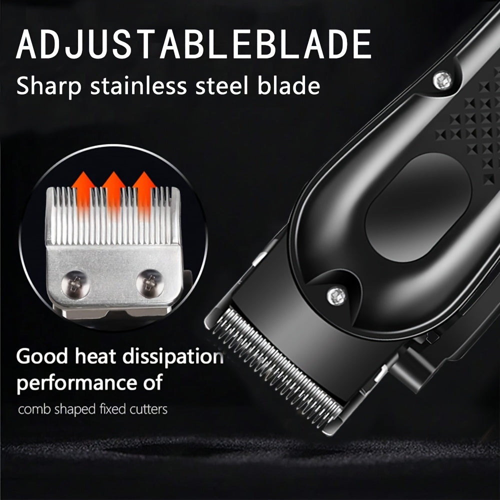 USB Rechargeable Electric Hair Clippers | Professional Home Barber | Portable Hair Trimmer | Black Design | Stylish Hair Cutting Tool | Modern Hair Clipper | Compact Hair Trimmer