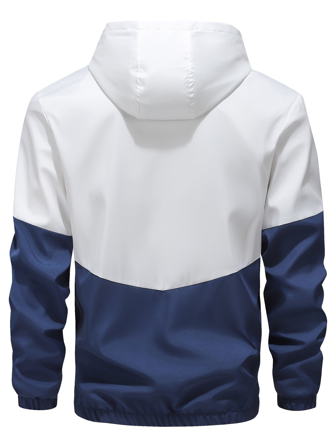Men's Casual Sports Set, Spring/Autumn Hooded Jacket And Pants, 2-Piece Stylish Athletic Suit, Youth Fashion Trend, Color Block Design
