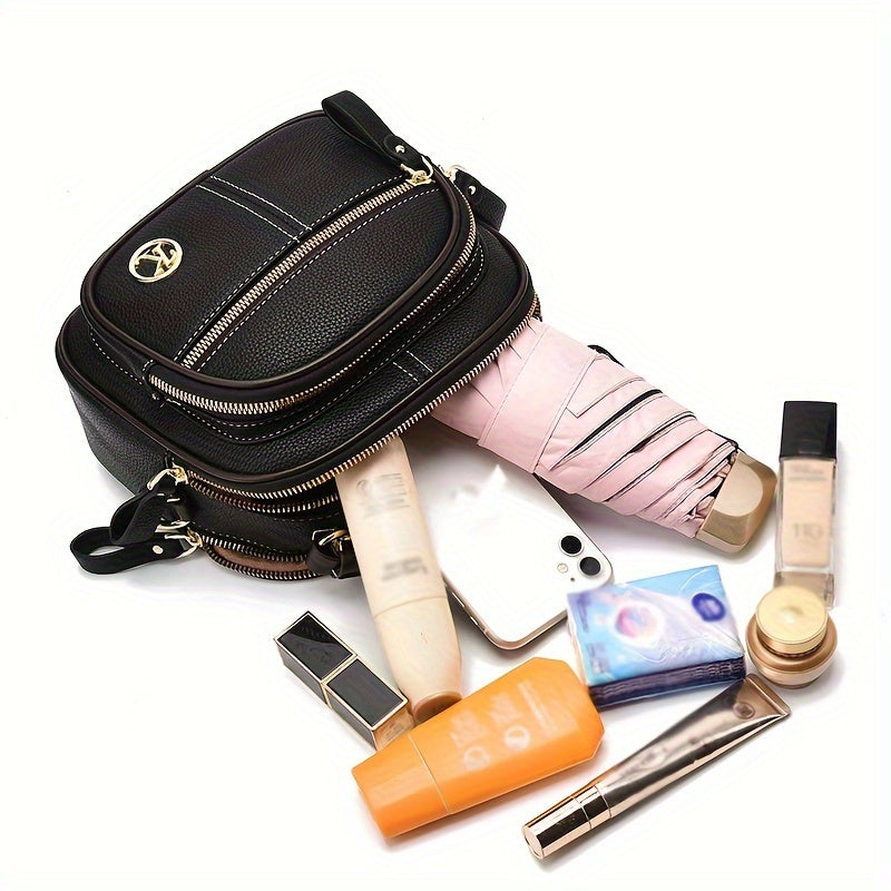 FIDM Wo 'S Synthetic Faux Leather Handbag - Chic Beige Multi-Compart T Handbag with Adjustable Strap, Zip Closure, And Polyester Lining for Everyday Use, Everyday Handbag|Sophisticated Design|Synthetic Faux Leather Purs
