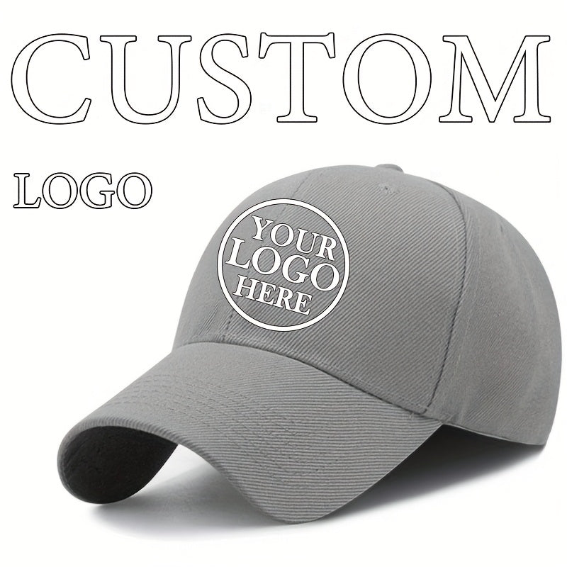 Customizable Baseball Cap - Adjustable, Lightweight Polyester Hat for Men & Women - Personalize with Text, Photos, or Logo - Available in Multiple Colors, Custom Baseball Cap, Without Battery