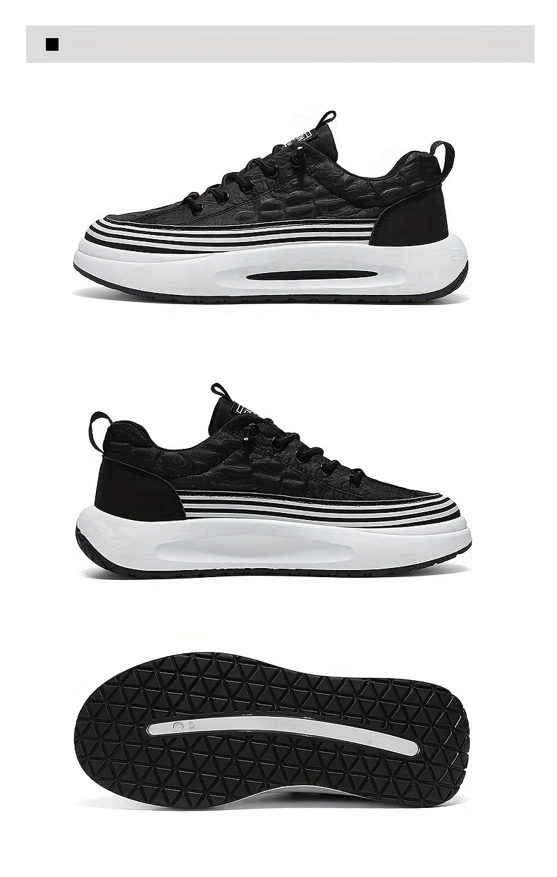 Men's Slip-On Casual Sneakers - Breathable Comfortable Low-Top Shoes with Elastic Panels, PU Upper & PVC Sole for Outdoor Hiking, Running, Daily Wear - All-Season Versatile Streetwear, Hiking Street Shoes, Modern Street Shoes