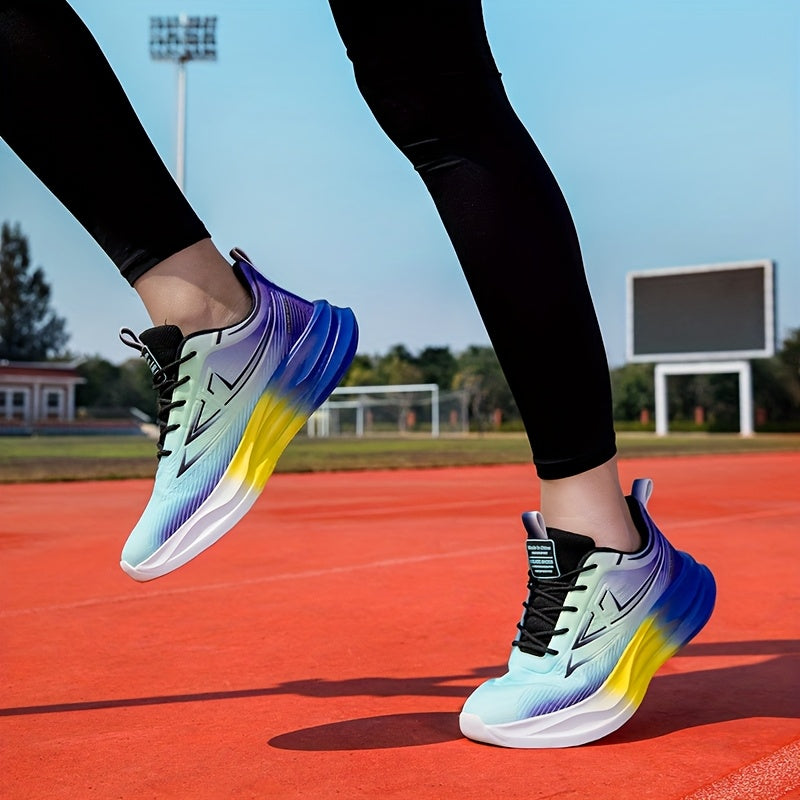 Men'S Breathable Lightweight Running Sneakers - Stylish Color-Block Design, Comfortable Low-Top Casual Shoes for All-Day Wear, Casual Sneakers | Fashionable Casual Shoes | Comfortable Footwear