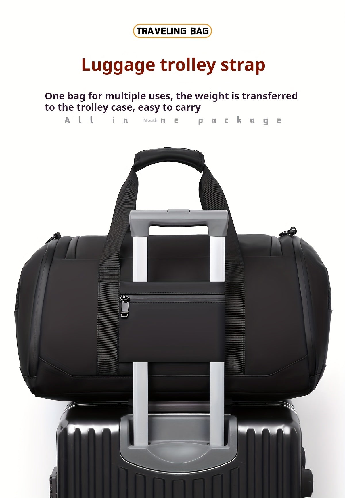 UNIXINU Large Capacity Travel Duffel Bag - Durable Oxford Cloth, Spacious & Stylish Unisex Overnight Sports Gym Bag with Multiple Compartments, Perfect for Fitness, Outdoor Adventures & Weekend Getaways, Travel Bag