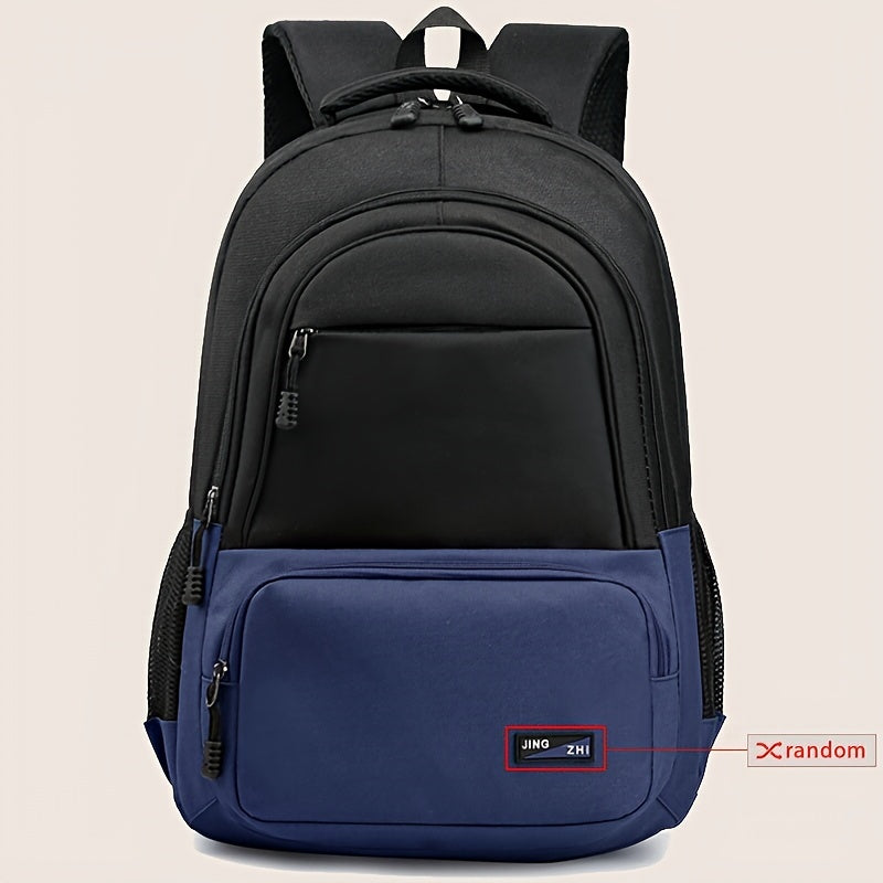 Durable Oxford Fabric Backpack - Spacious, Breathable, Adjustable Strap, Laptop Compartment, Ideal for Hiking, Camping, Travel, School & Work - High 46cm, Long 32cm, Thick 19cm, School Backpack | Adjustable Strap Backpack | D