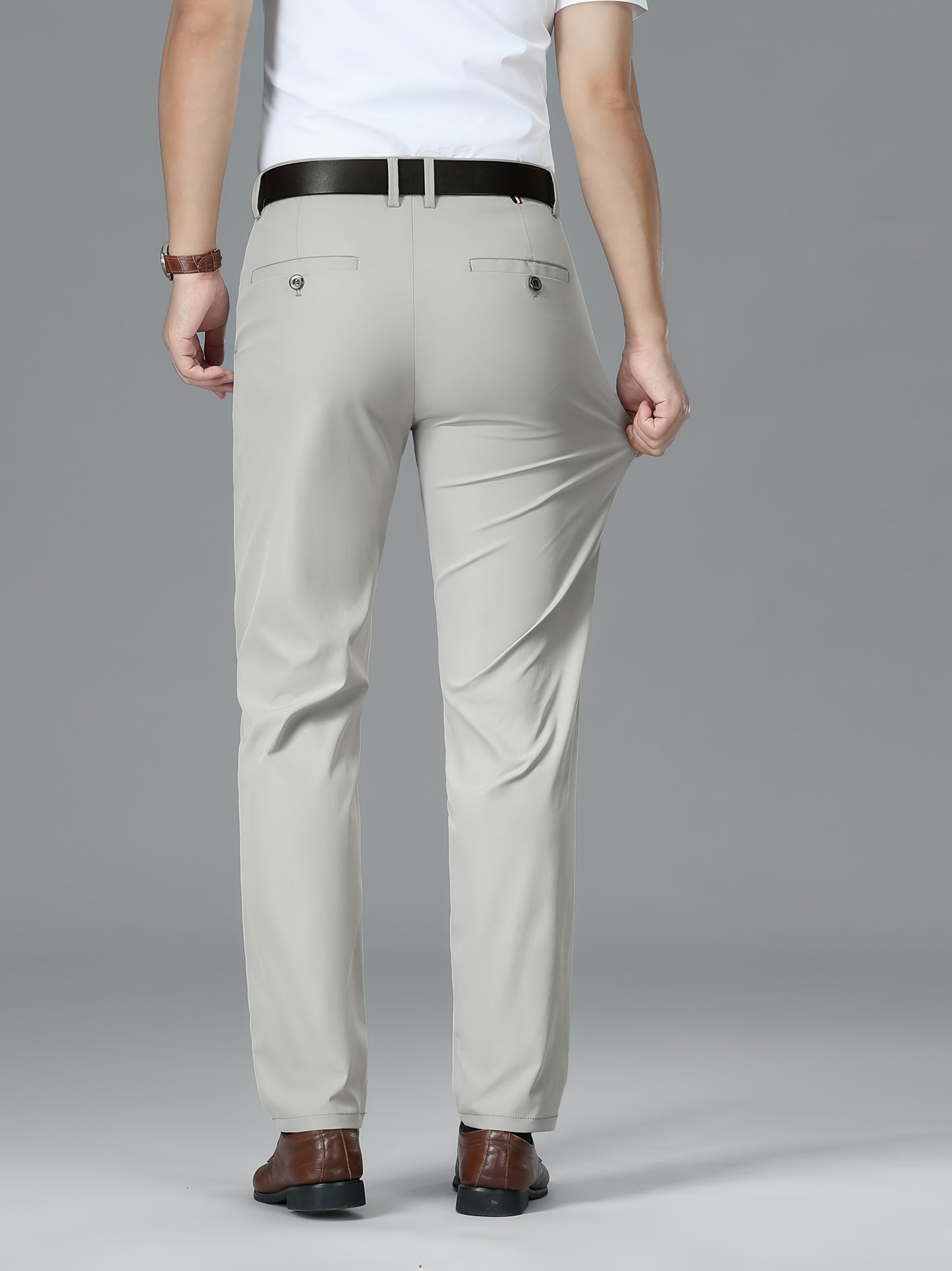 Men'S Business Casual Straight-Leg Pants for Summer
