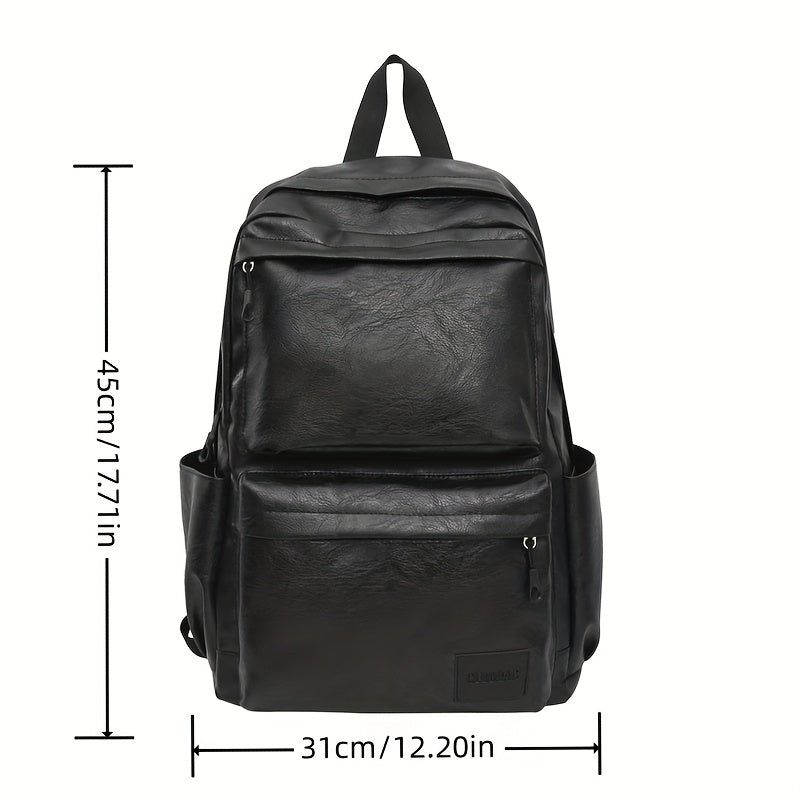 Men'S Casual Backpack, Simple Business Commuting Large Capacity Laptop Bag, Functional Outdoor Step Double Shoulder Bag, Travel Backpack.