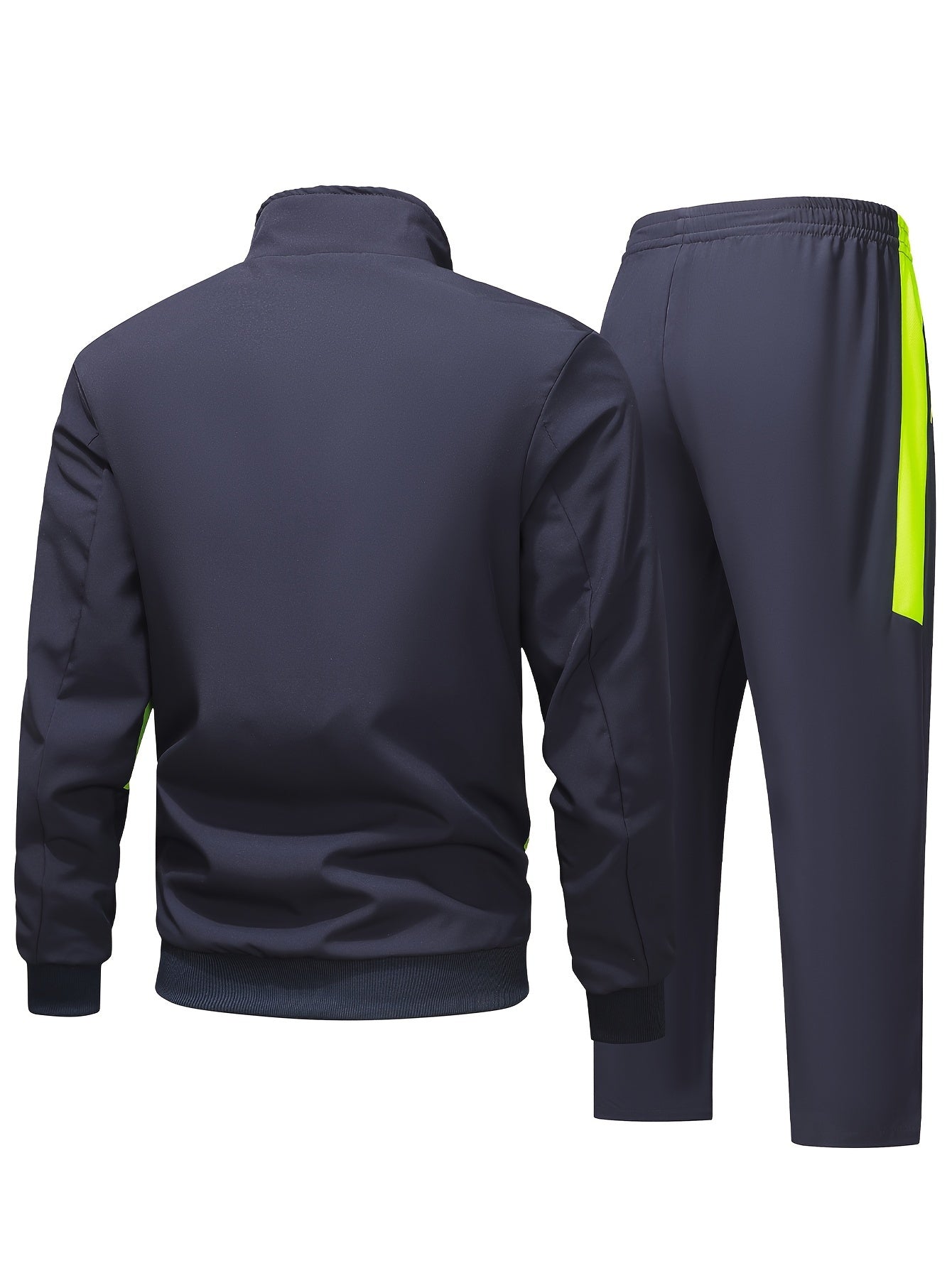 Comfortable Men's Casual Patchwork Sport Suit Jacket and Trousers Tracksuit, Streetwear Set, Casual Sportswear, Sporty Look, Stylish Tracksuit, Quality Stitching, Comfortable Fabric, Twopiece Suit, Matching Outfit, Urban Styl