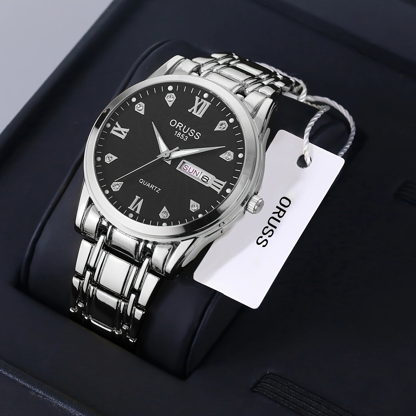 1pc Men's Round Luminous Quartz Watch, Wristwatch
