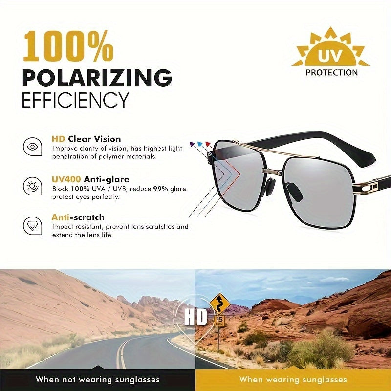 CLLOIO Top Quality Photochromic Men Women Polarized Driving Chameleon Anti-glare Sport UV400