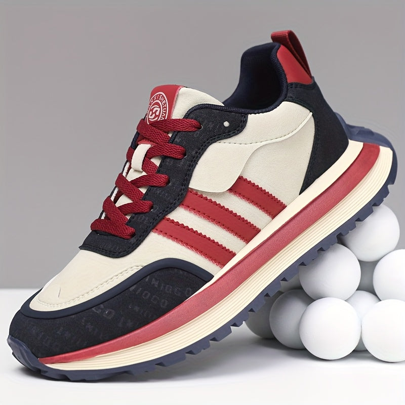 Men'S Casual Sneakers - Comfortable, Non-Slip, All-Season Footwear with Lace-Up Closure, Stylish Brown and Teal Design, Everyday Walking Shoes|Stylish Casual Shoes|Laceup Construction, Casual Shoes
