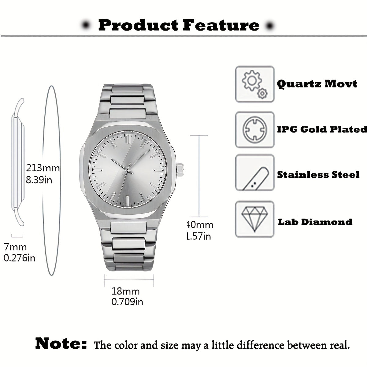 PLADEN Fashion Brand High-end Solid Stainless Steel Ultra-thin Simple Business Men'S Women'S Watch