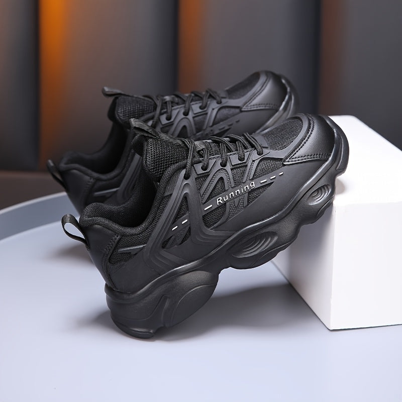 Boys' black Jedi knight casual breathable comfortable trend fashion height increasing versatile sports shoes