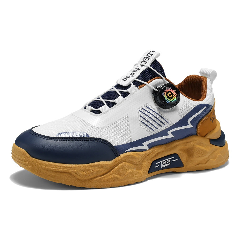 2025 Men'S Slip-Resistant Durable Fashionable Comfortable Height-Increasing Casual Skate Shoes, Low Top Round Toe Lace-Up with Fabric Inner & PVC Sole for All Seasons, Street Style Casual Footwear | Modern Look Sneakers | Dur