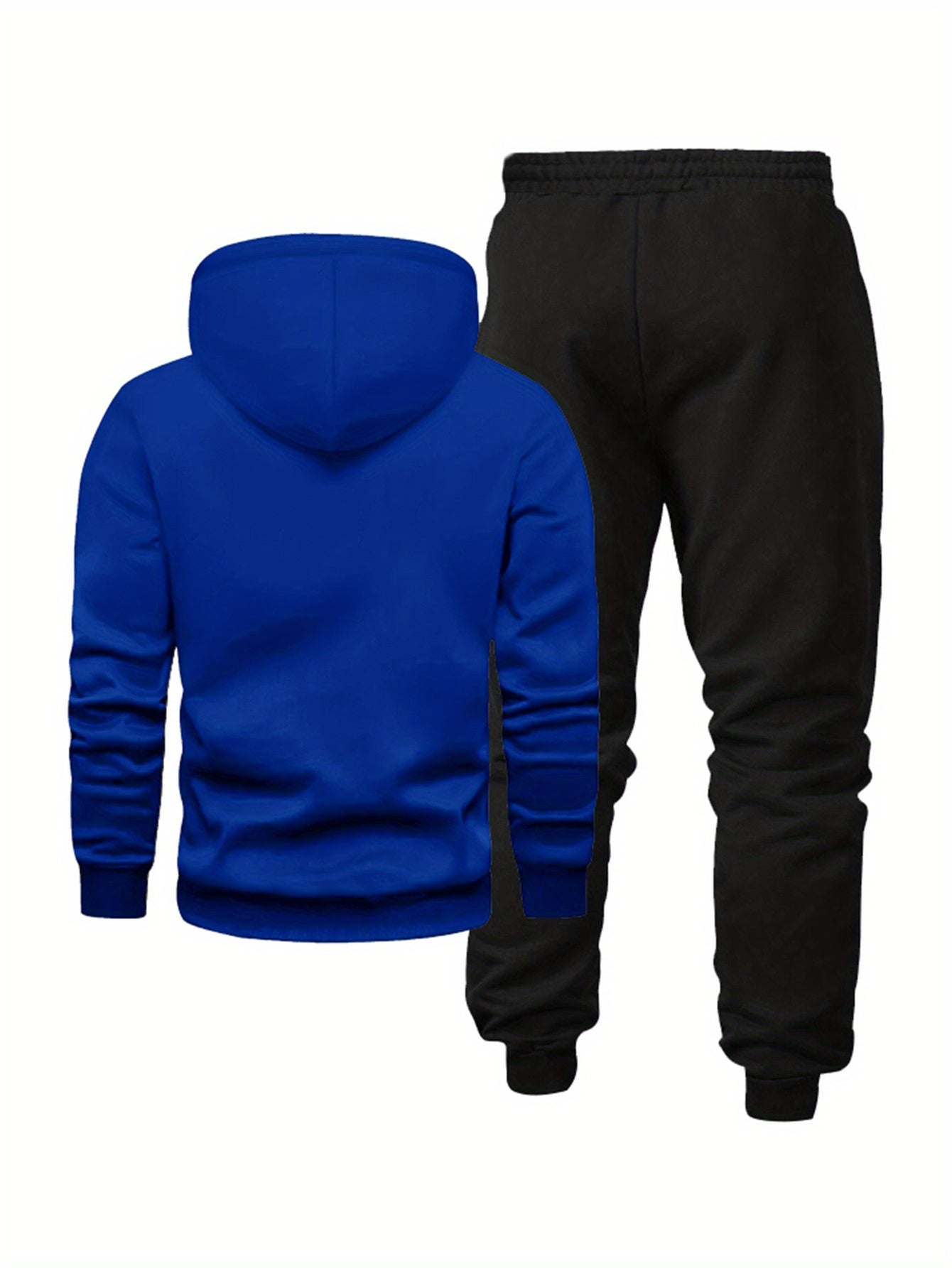 Men'S Casual Fleece-Lined Hoodie - "Sonic" Graphic Print, Loose Fit, Long Sleeve Pullover with Kangaroo Pocket, Black, Fall/Winter Streetwear, Casual Wear Hoodie|Graphic Print Hoodie|Fleece Lined Interior, Sweater Hoodie