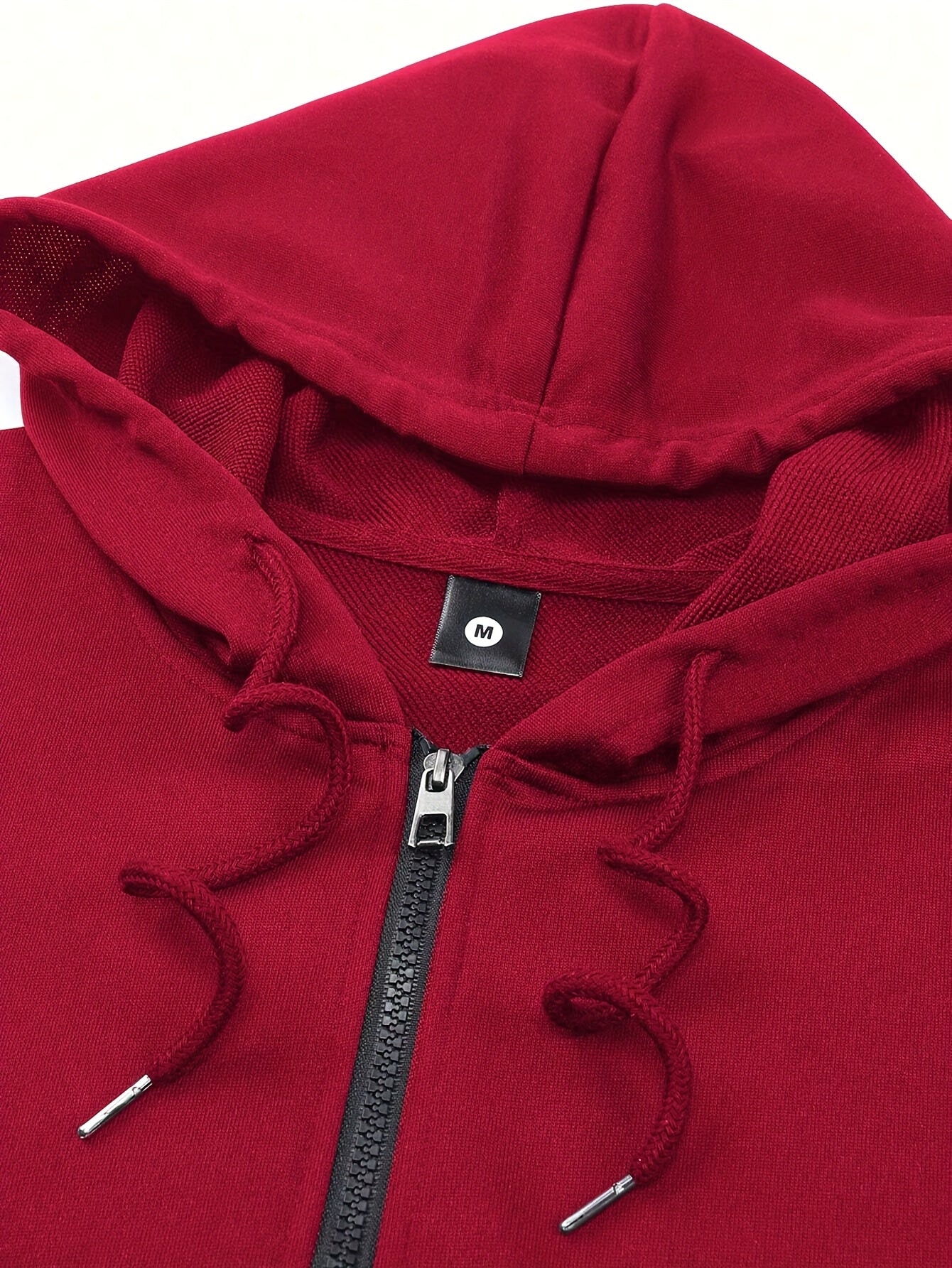 Men's Two-Piece Sportswear Suit: Zipper Hoodie + Sweatpants Set, Spring/Autumn Solid Color Regular Long Sleeve Zipper Hoodie with Drawstring, Threaded Trousers, Casual Sportswear Two-Piece Set