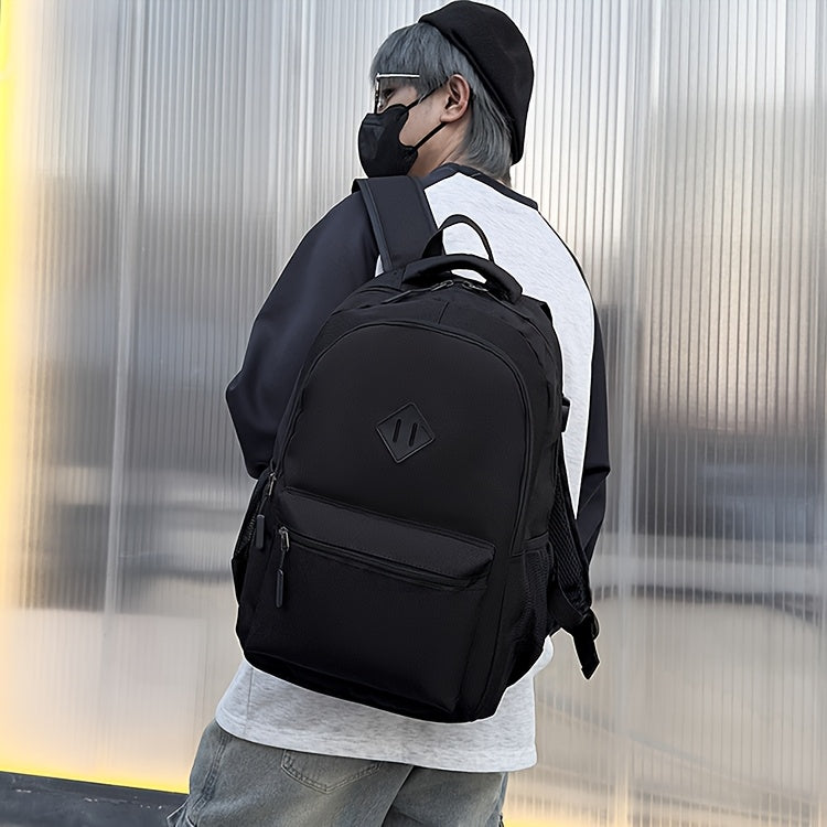 Large Capacity Laptop Backpack - Heavy-Duty Computer Backpack with Multiple Compartments, Padded Shoulder Straps & Front Zipper Pocket - Business Travel, College, Work Backpack for Men & Women - Black Backpack for Professiona
