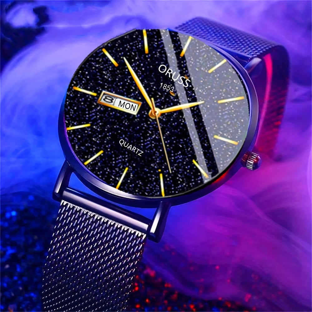 Men's Watch, Business Simple Double Calendar Cool Men's Watch