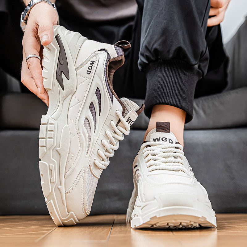 Men'S Shoes 2025 Summer Trendy Breathable Mesh Casual Sneakers Comfortable Lightweight Platform Dad Shoes Thick Sole Mesh Versatile Men'S Sports Shoes Special Offer