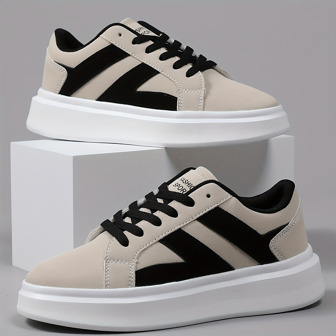 Men's Casual Athletic Sneakers - Low-Top, Trendy Sport Shoes with Lace-Up Closure, Synthetic Upper, EVA Sole for Hiking & Casual Attire, Everyday Sneakers | Trendy Lowtops | Comfortable Fit