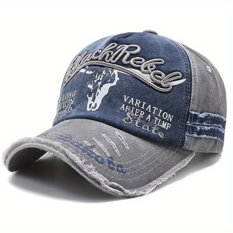 2024 High Quality Outdoor Leisure Men's Soft Washed Embroidered Baseball Hat - Durable, Fashionable, Comfortable, Wearing Baseball Hat