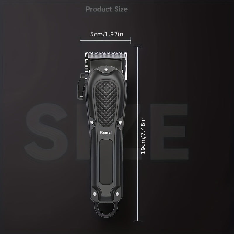 Kemei KM-1071 Electric Hair Clipper USB Rechargeable Cordless Beard Trimmer Men Powerful Hair Clipper Trimming Tool