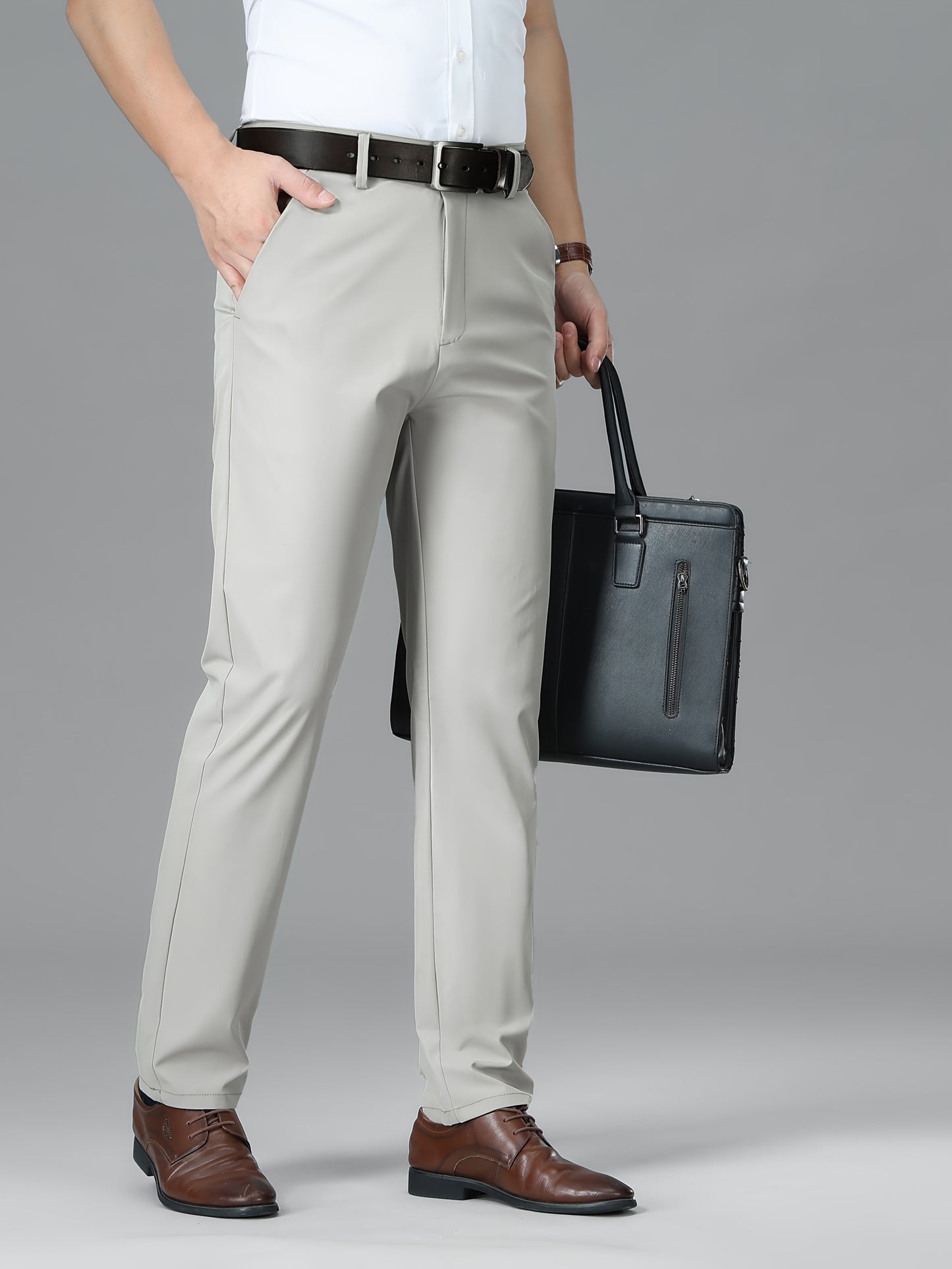 Men'S Business Casual Straight-Leg Pants for Summer