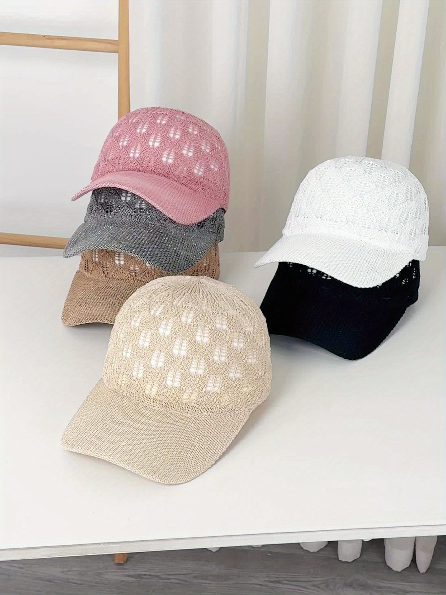 Breathable Mesh Baseball Cap for Women - Adjustable, Lightweight & Stylish Sun Hat with Hollow-Out Design