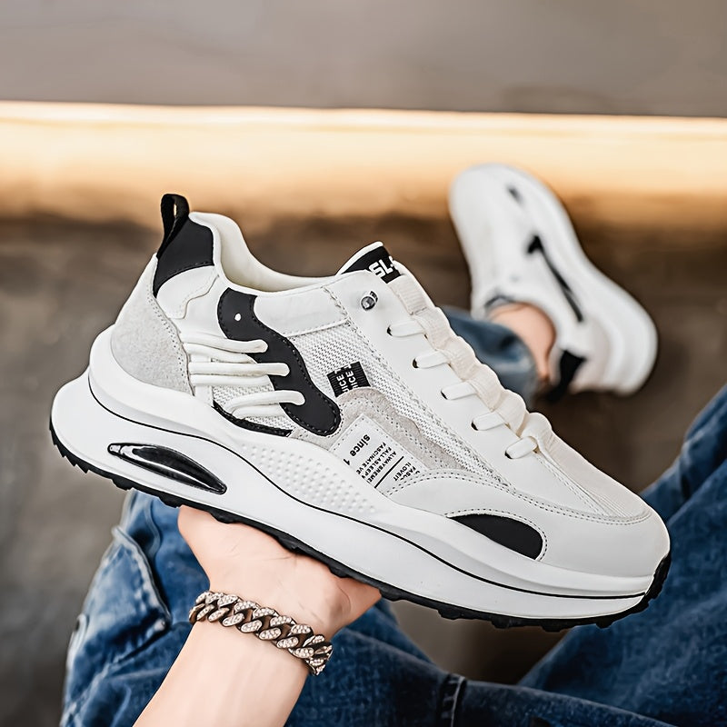 Popular New Fashionable Thick-Soled Sports Shoes for Men, Breathable, Wear-Resistant, Non-Slip, Lightweight Running Shoes, Casual Versatile