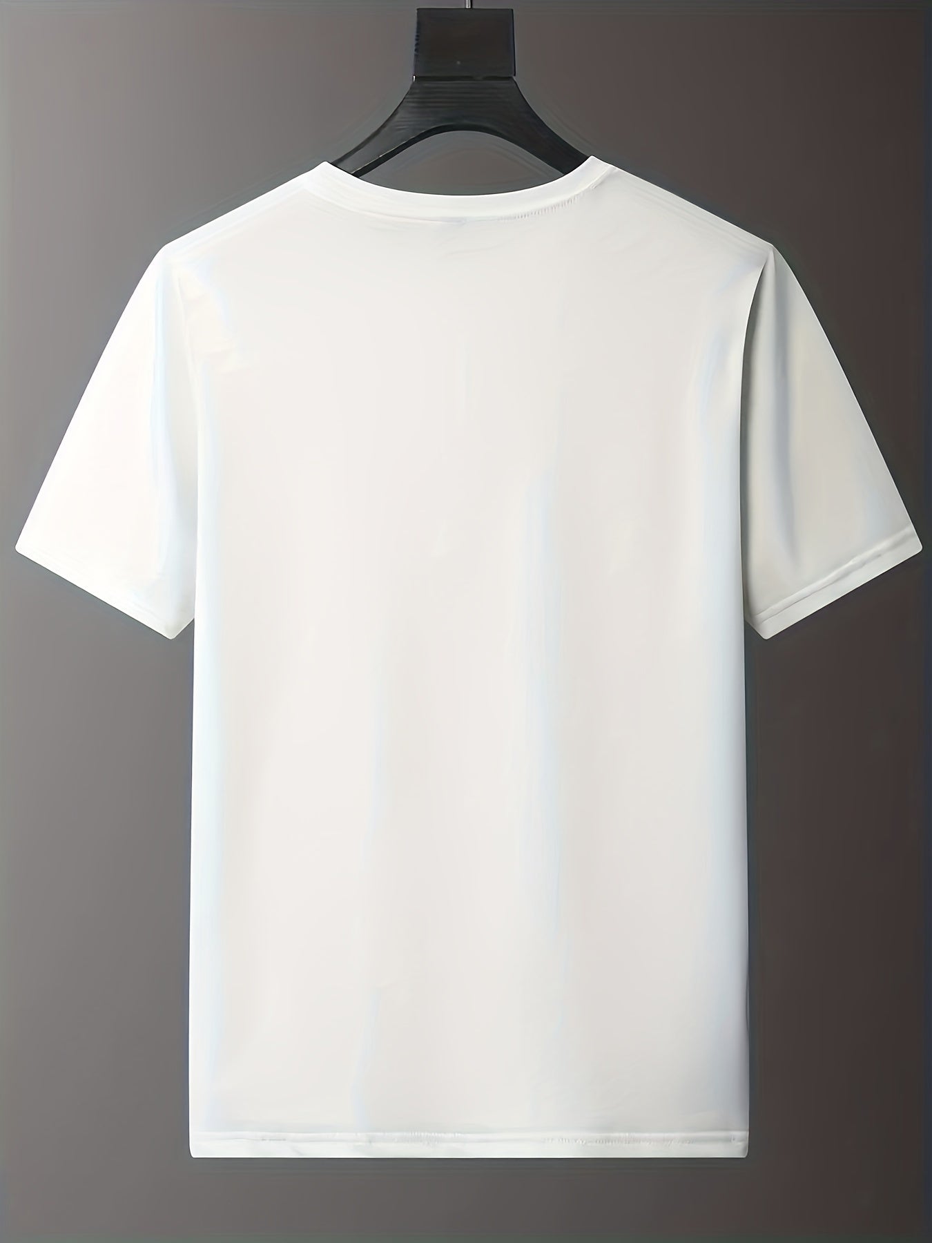 New Summer Round Collared Short Cuff T Dress for Men's Wear with Free Print