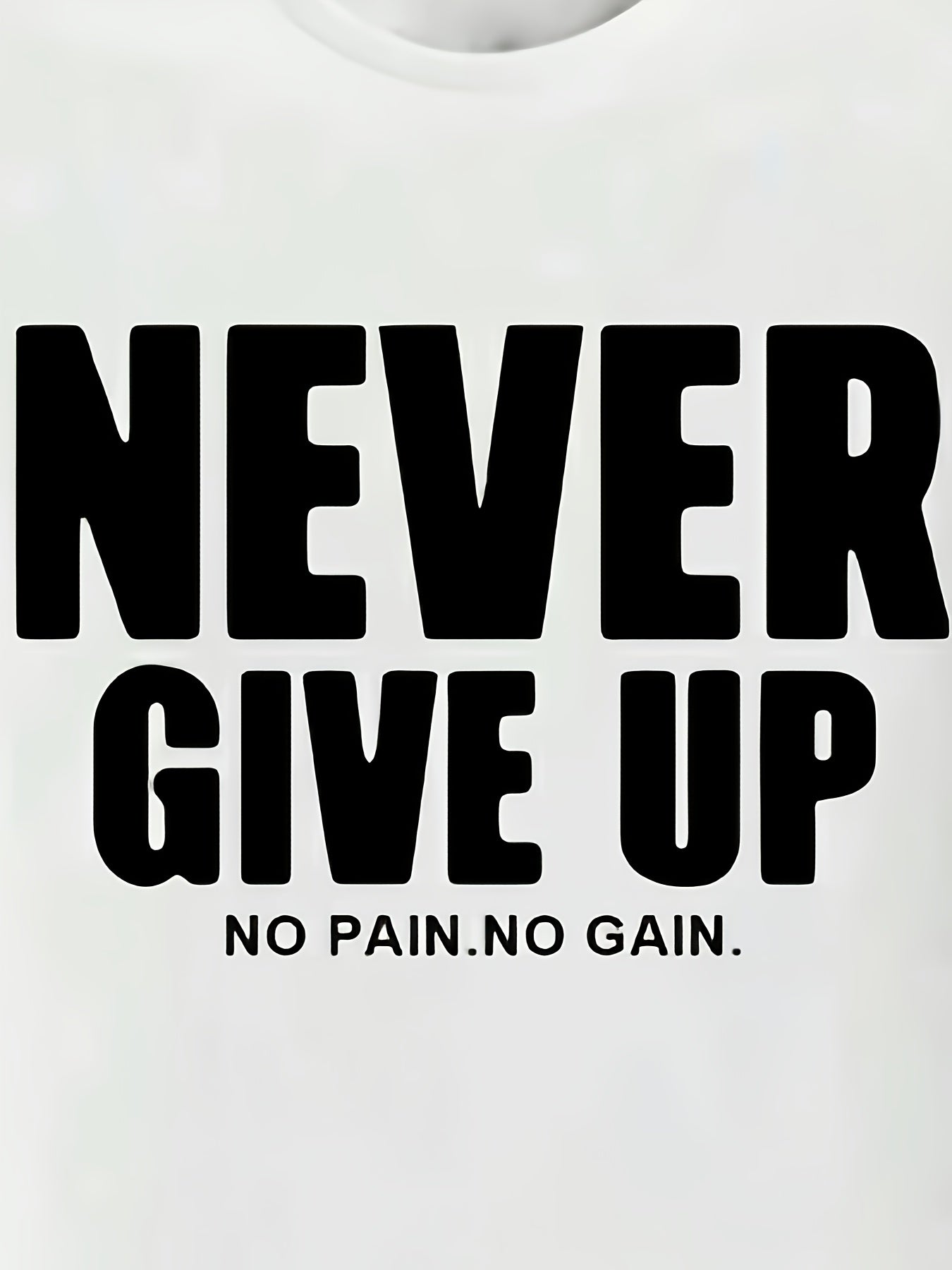 Men'S 2pcs Summer Never Give Up Casual T-Shirt & Jogger Set - Navy Blue with Inspirational Quote, Drawstring Waist, and Pockets - Perfect for Casual Outings and Sports, Jogging Pants