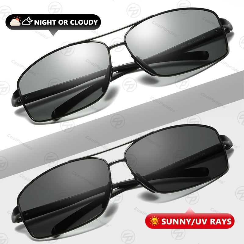Coolpandas Brand Top Photochromic Glasses for Men And Women, Polarized Chameleon Glasses for Outdoor Sports, Fishing, Driving Goggles with Anti-Glare Features.