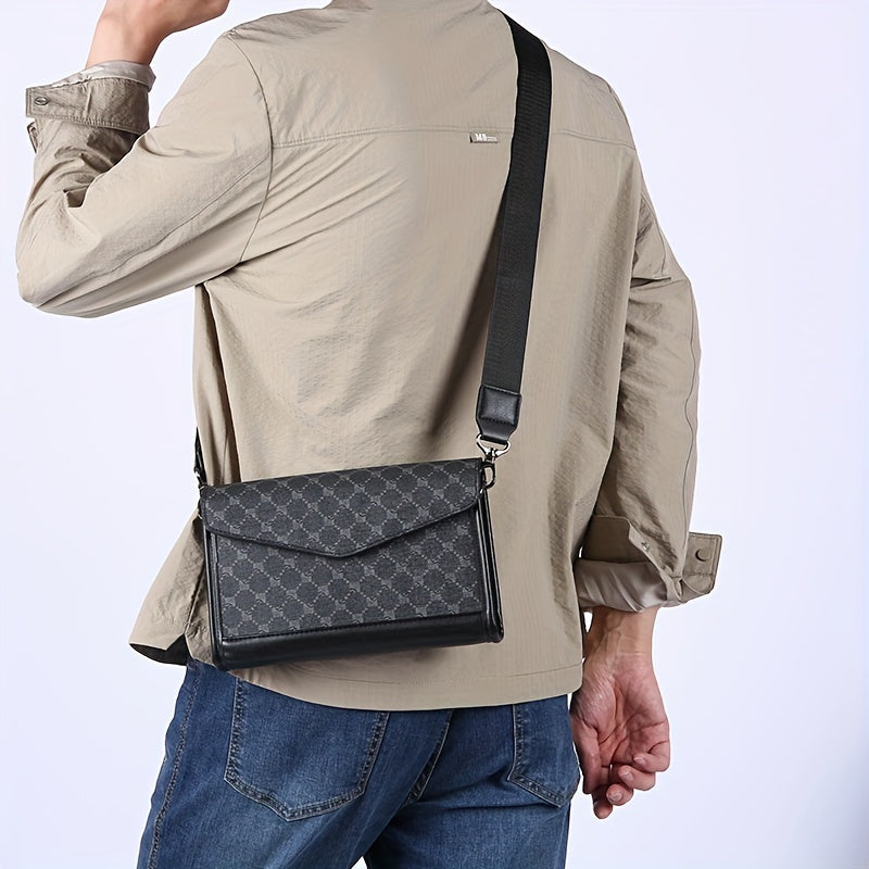 Men‘S Classic Square Single Shoulder Bag, Envelope Bag, College Bag, Ideal Gifts for Father Husband Boyfriend