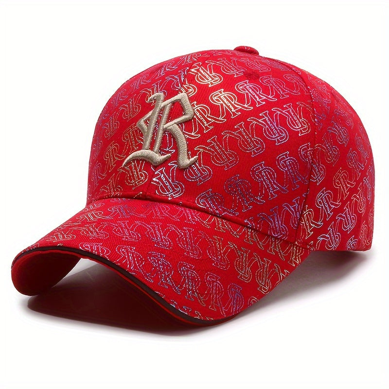 Men's Funky Embroidery Baseball Cap, Seasonable Casual Stylish High-End Baseball Cap With Adjustable Strap For Men And Women