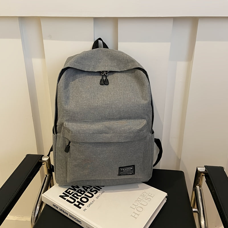 1pc Large Capacity Foldable Backpack - Lightweight Business Laptop Bag with Zipper Closure, Adjustable Shoulder Straps (Up to 50cm), Spacious Main Compartment - Durable Polyester Backpack for Men, Professionals, Students - Tr