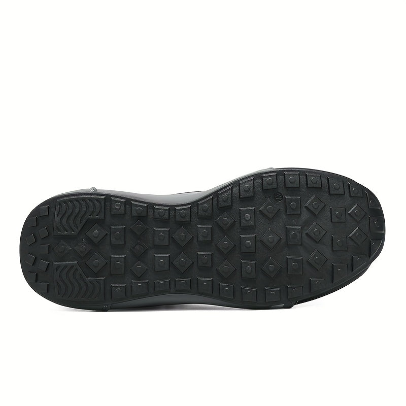Men'S Fashion Classic Sneakers, Low Top Lace-up Athletic Shoes, Shock Absorbing Breathable Running Shoes, Durable Thick Sole Skateboard Shoes, Solid Color Graphic Design, Round Toe, Faux Upper/Sole, Fabric Inner, EVA Insole f