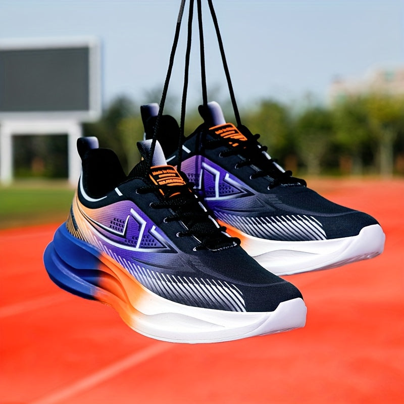 Men'S Breathable Lightweight Running Sneakers - Stylish Color-Block Design, Comfortable Low-Top Casual Shoes for All-Day Wear, Casual Sneakers | Fashionable Casual Shoes | Comfortable Footwear