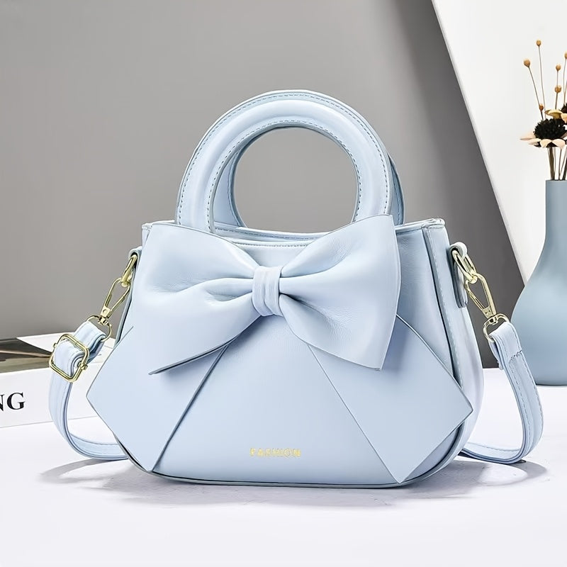 Large Capacity Practical Crossbody Women'S Bag 2025 New Commuting Versatile Cute Elegant Bow Design Fashionable Lightweight Fresh Street Outing Essential Shoulder Bag