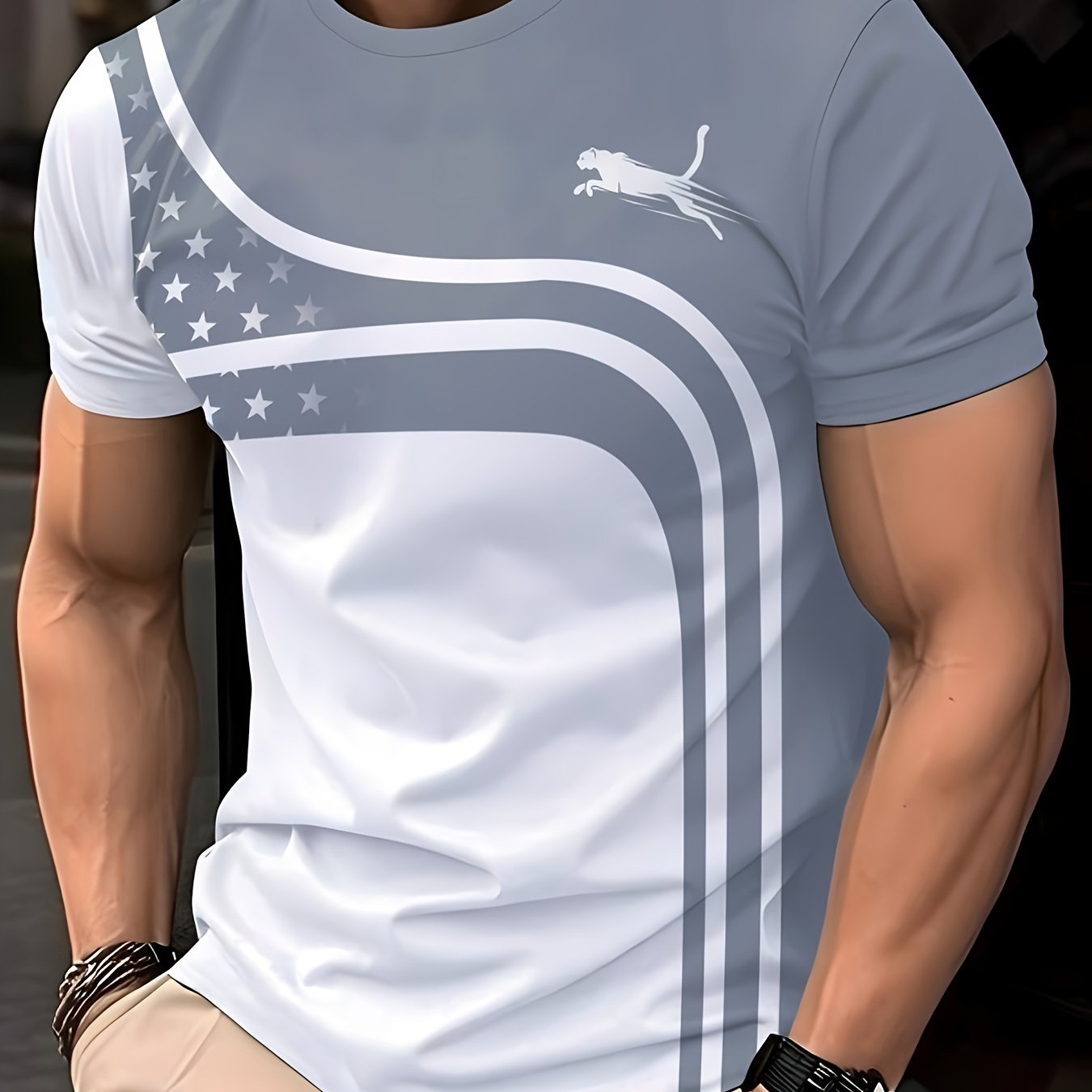 Men's Fashion Casual Round Neck T-shirt